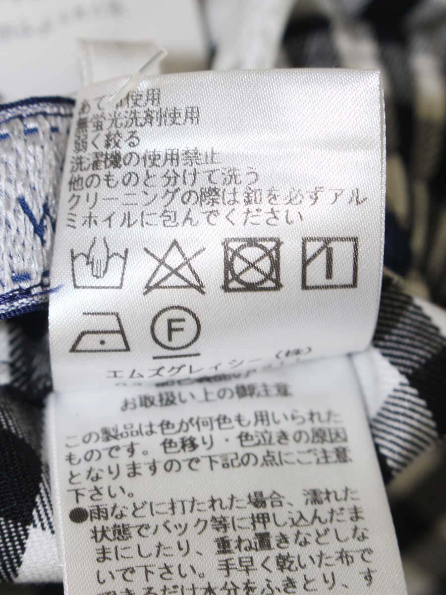 エムズグレイシー ギンガムチェッククロップドパンツ 316308 36 ブラック ITW070RLQE48