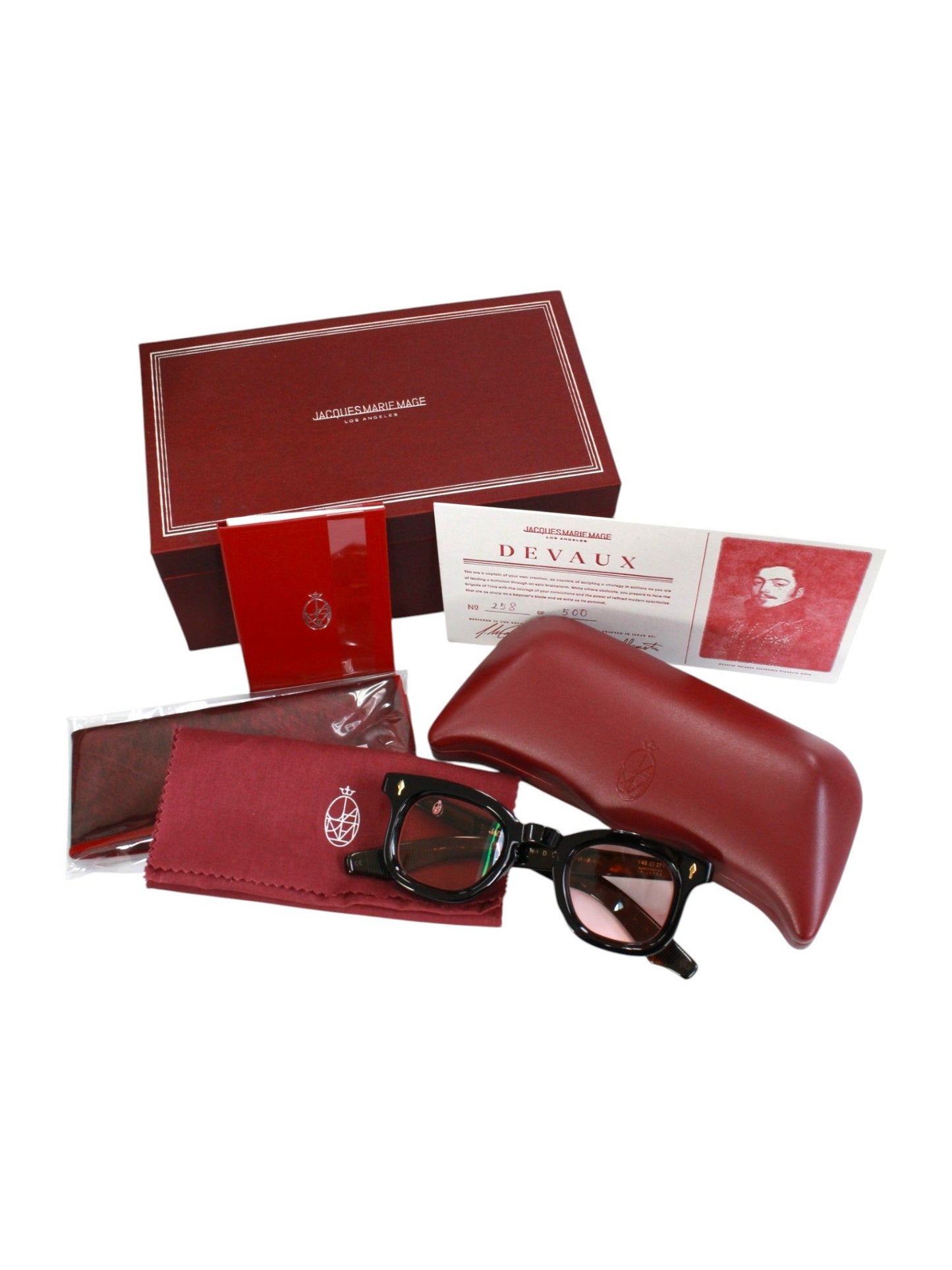 ジャックマリーマージュ DEVAUX JMMDU5A サングラス ブラック 限定生産500本 セルフレーム フルリム ウェリントン ITVXK6DPB70U