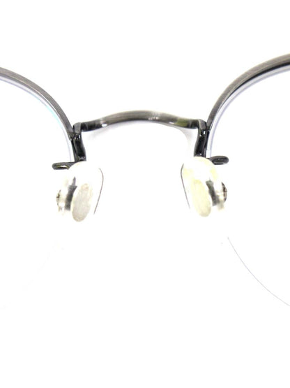 ノヴァ H-3033 メガネ シルバー/ブラウン メタルフレーム ハーフリム ウェリントン IT8AW4OT1LHC