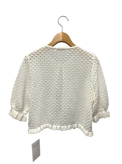 ルネ 6422550 カーディガン 36 ホワイト リボン フェイクパール IT1VQFNCCF68