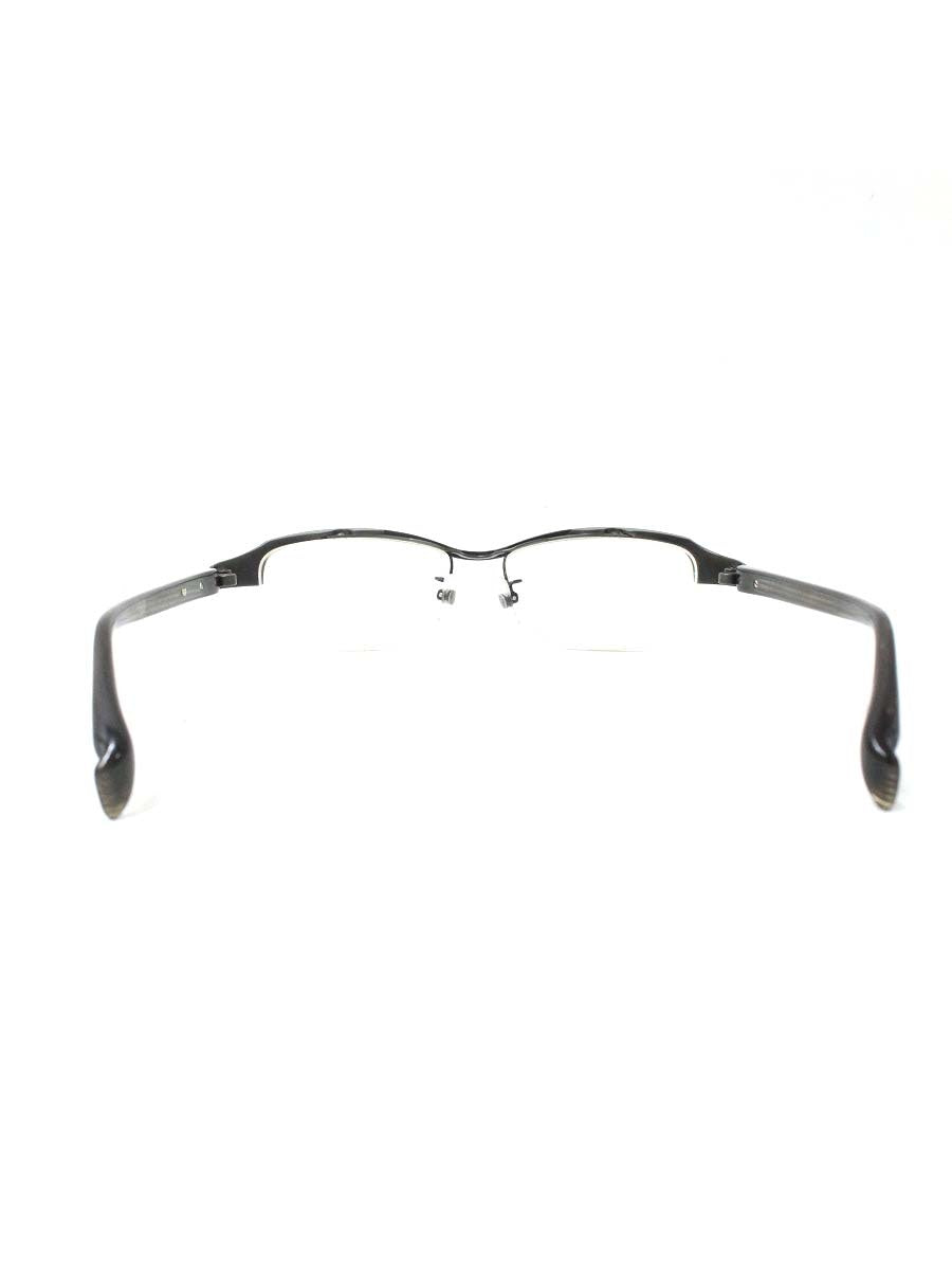 フォーナインズ メガネ ガンメタリック メタルフレーム ブロー ハーフリム（ナイロール） ITAXRADRPX5S