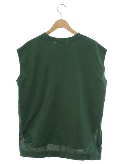 ドゥロワー PRE1 バックエンブレム刺繍ノースリーブ 6517-299-0716 グリーン IT9K1BYMCEMU