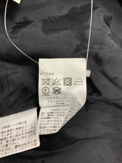 エムズグレイシー Asymmetry Skirt 917709 スカート 38 ブラック 千鳥柄 フロントボタン ITDQPVFD6REG