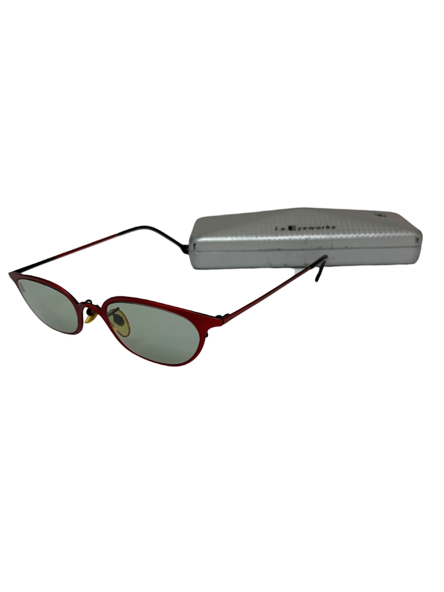エルエーアイワークス 427 メガネ 眼鏡 レッド メタルフレーム フルリム オーバル IT6QZ0E26AZ8