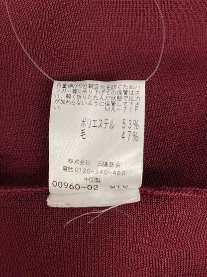 トゥービーシック W5F01-605-39  ワンピース 40 ワインレッド ニット フロントジッパー ITQBF62LCMZY