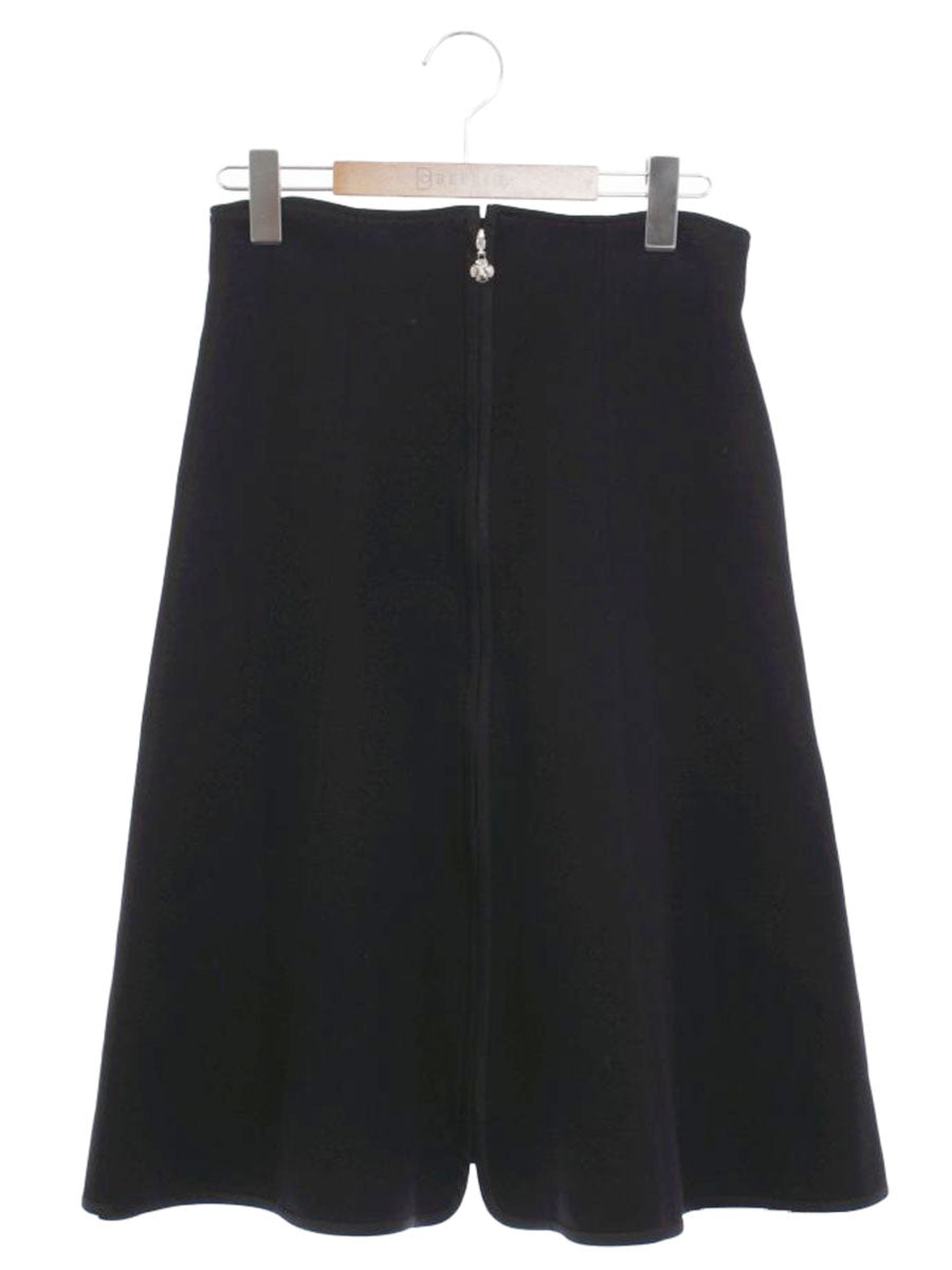 エムズグレイシー 10044 スカート 38 ブラック ジップアップ ベルト付き ITWQXDBX277C 【SALE】