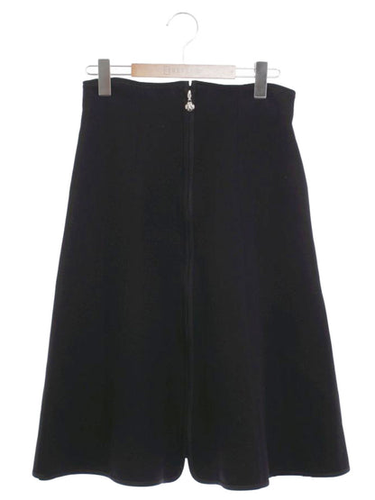 エムズグレイシー 10044 スカート 38 ブラック ジップアップ ベルト付き ITWQXDBX277C 【SALE】
