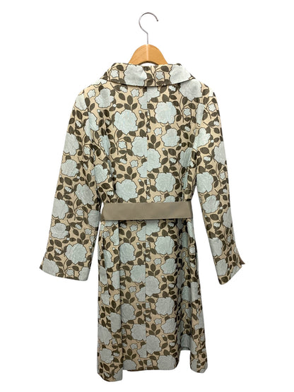 エムズグレイシー 529109 コート 38 ブルー フラワーモチーフ ITKJDXHDJ9AO