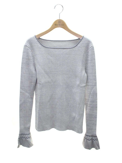 アディアム 41727 トップス S グレー ニット 袖フリル ITFZX8LP4AQ4