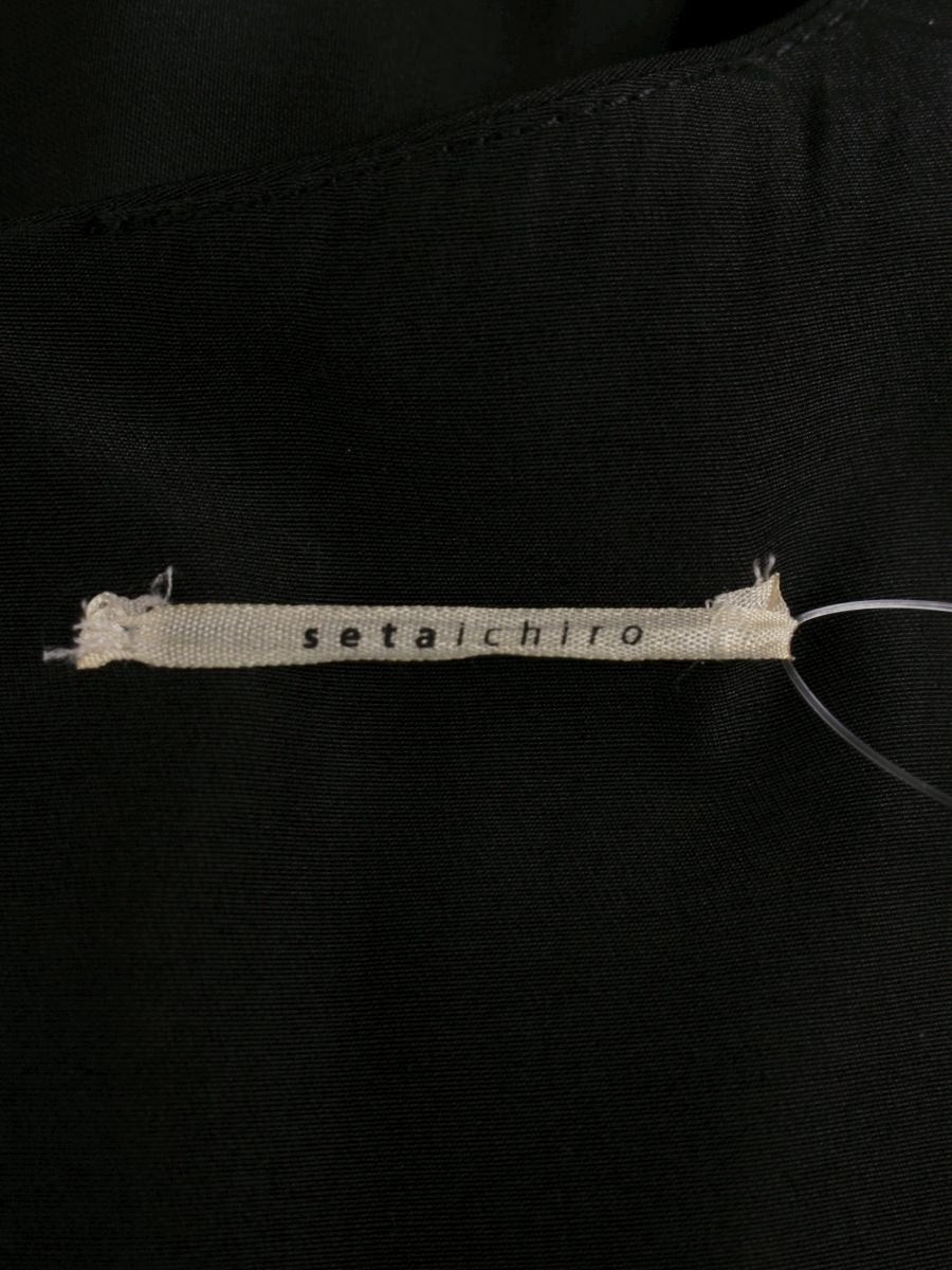 セタイチロウ D02-804 ワンピース 38 ブラック ビーズ スパンコール ITFBA222R8P0