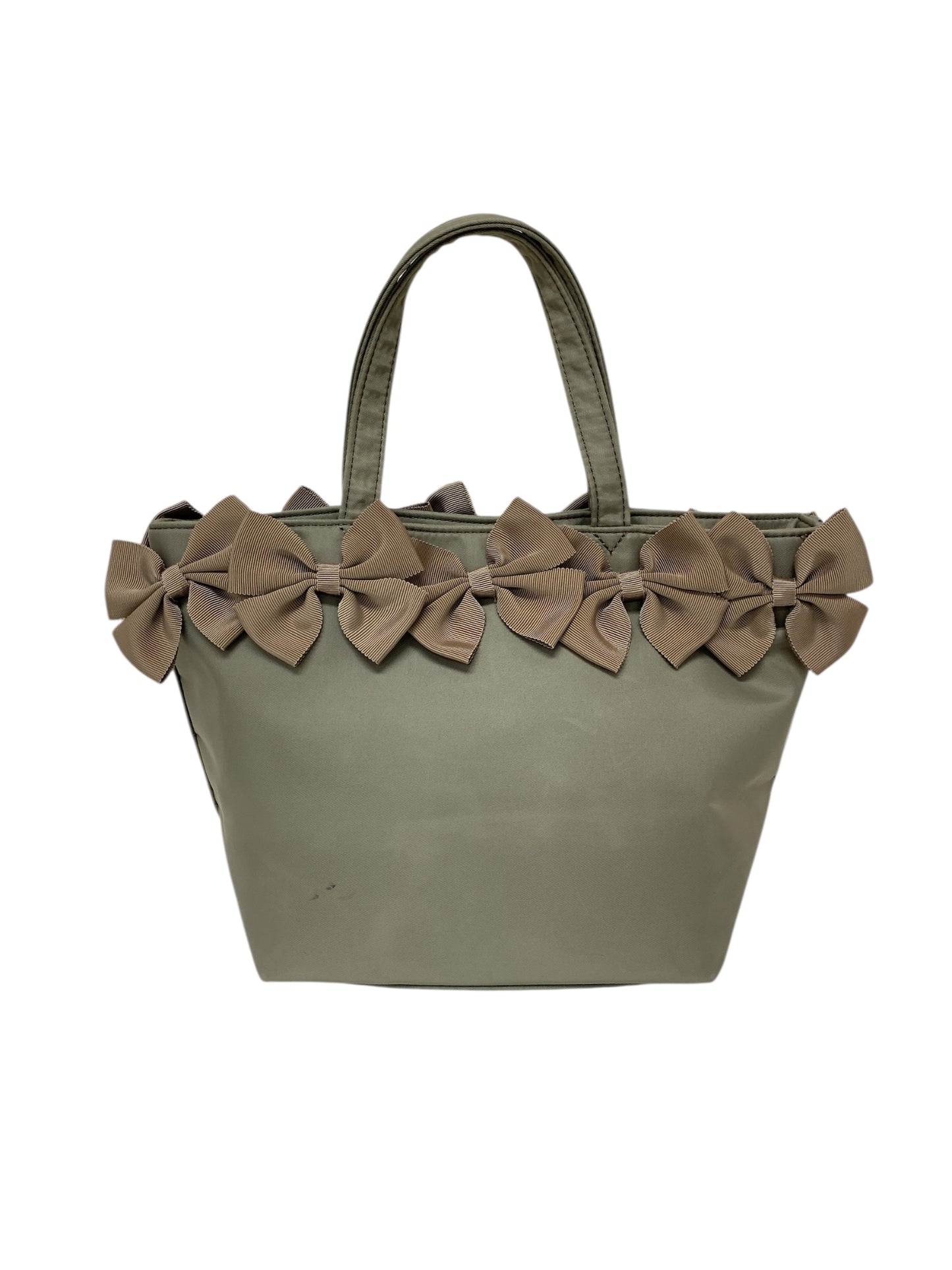 エムズグレイシー Ribbon Pearl Tote 894516 トートバッグ グレージュ ナイロン ITLC13PZCBAG