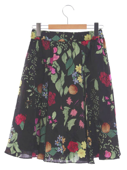 シビラ GBHDJ-03230 スカート M ブラック フラワープリント IT42DDSDNR5A 【SALE】