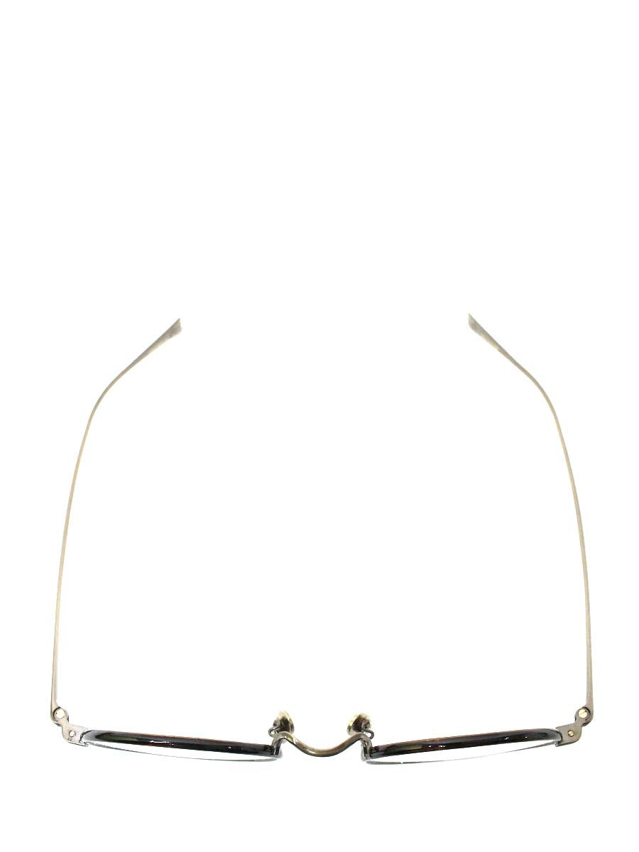 オージーバイオリバーゴールドスミス Knitter 46 メガネ ブラウン メタルフレーム ラウンド ITSEXASJQ15M