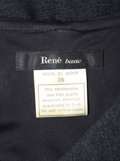 ルネ basic 5926100 ワンピース 38 ネイビー サイドジップ ラインストーン IT3OXXYNWX0G