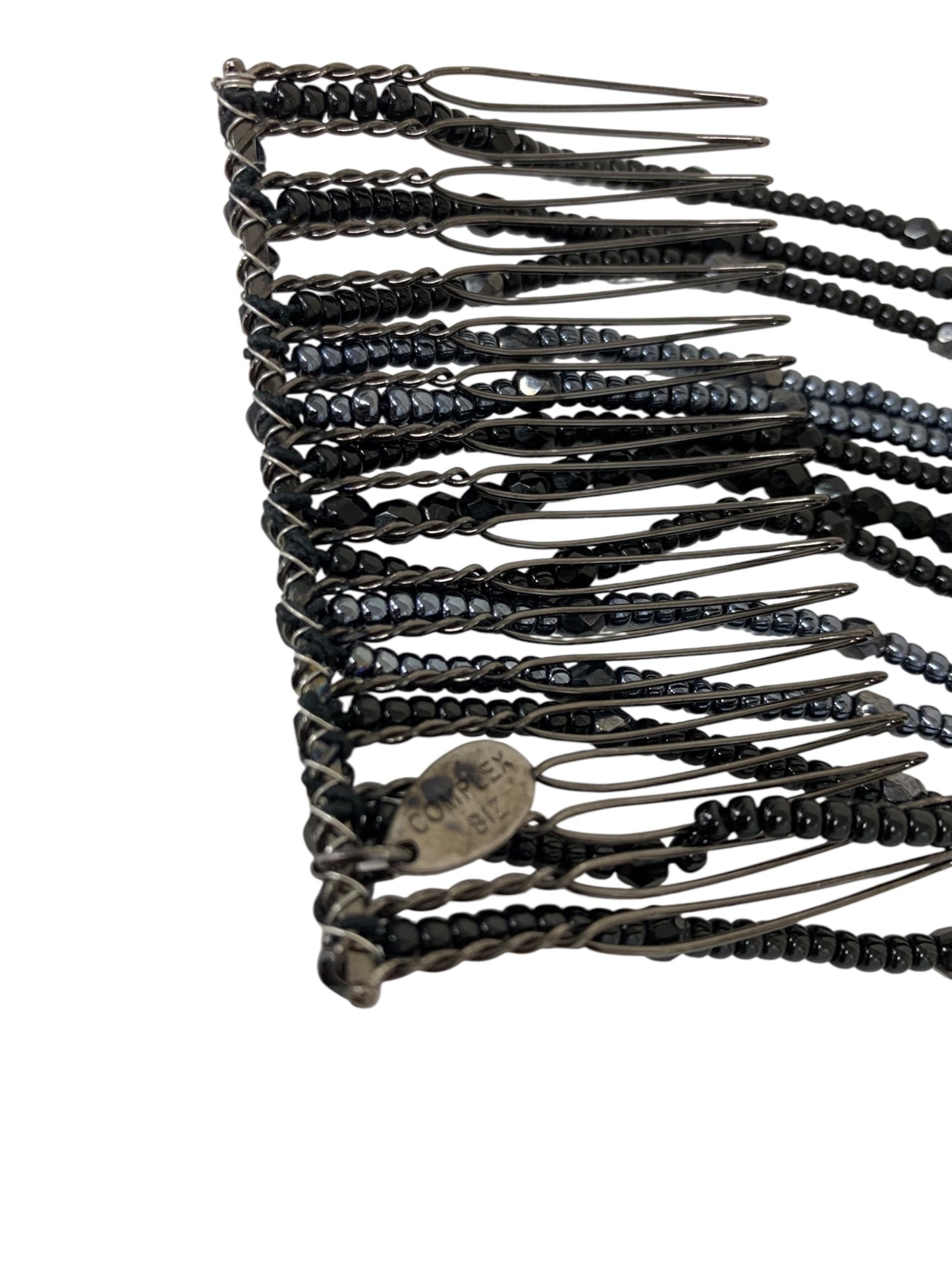 コンプレックスビズ ブラック ヘアゴム グラスコーム ヘアゴム ラインストーン クリスタルブライト ITLO9NK158YO 【SALE】