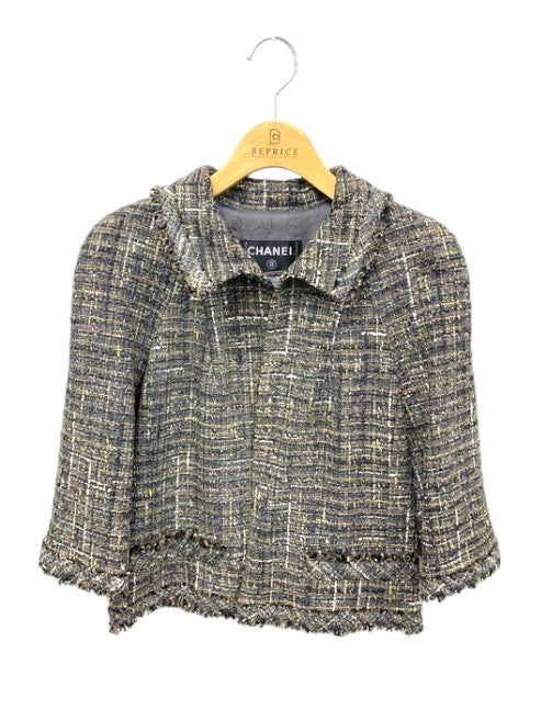 シャネル P26756V17016 ジャケット 38 グレー ツイード 05A 1B IT44B9078IPK 【SALE】