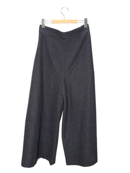 エムズグレイシー 316301 パンツ 40 ブラック ワイド ボーダー ITXC115O4M2A