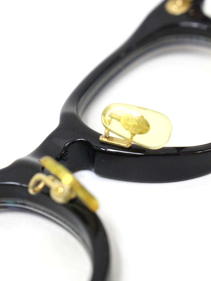 吉田金次郎 手作 SIFURY メガネ ブラック セルフレーム フルリム ウェリントン ITQ49H72314K