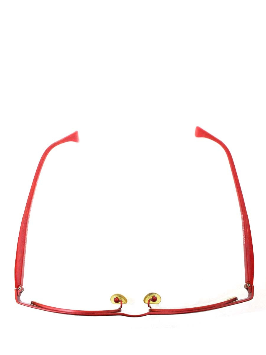 アランミクリ 2707 メガネ レッド コンビフレーム ハーフリム（ナイロール）オーバル（楕円） IT1CLYMVL6VV 【SALE】