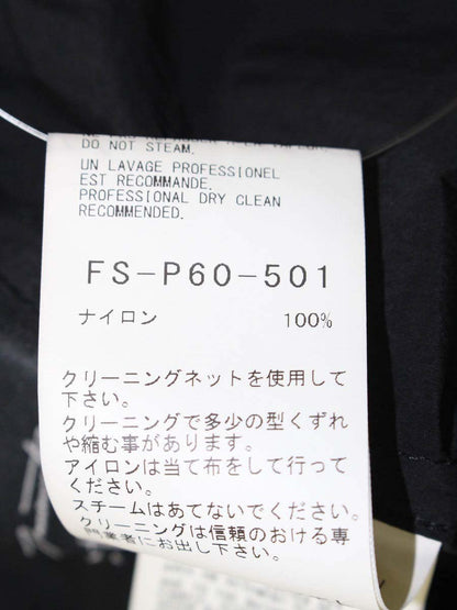 ヨウジヤマモト FS-P60-501 パンツ 2 ブラック ナイロン ウエストギャザー ITCTWPD9U4HU