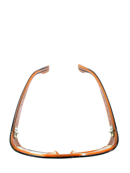 ボーソレイユ O334 324 メガネ ブラック/オレンジ セルフレーム フルリム スクエア ITGB6CFGLWX6 【SALE】