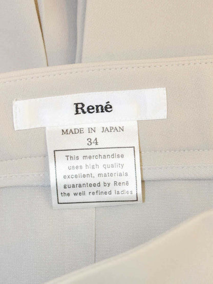 ルネ 6835090 キュロットパンツ 34 ベージュ タック IT2LQK4J6J3S