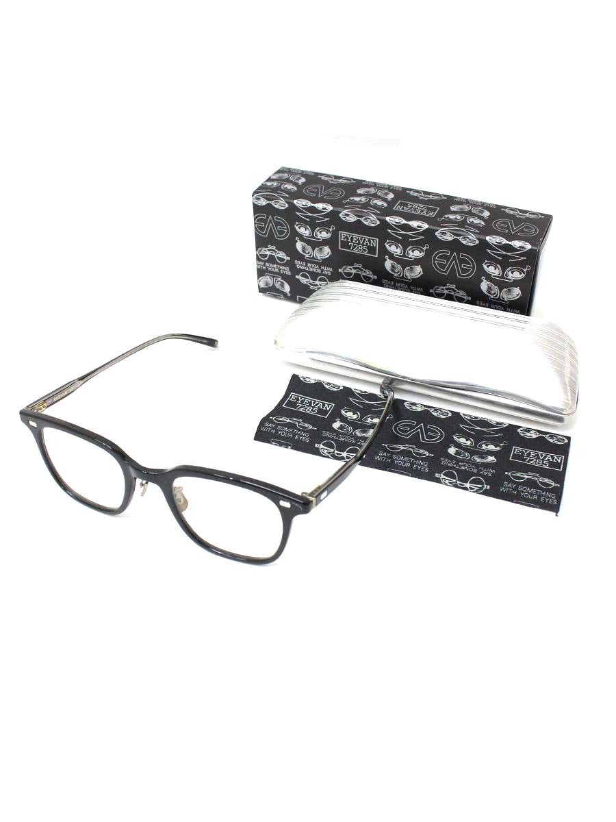 アイヴァン7285 319 メガネ ブラック セルフレーム フルリム ウェリントン ITPB1R66PSEW