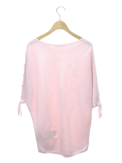 ルネ 6822790 ニット 34 ピンク フェイクパール リボン ドルマンスリーブ IT0BY92FY07O