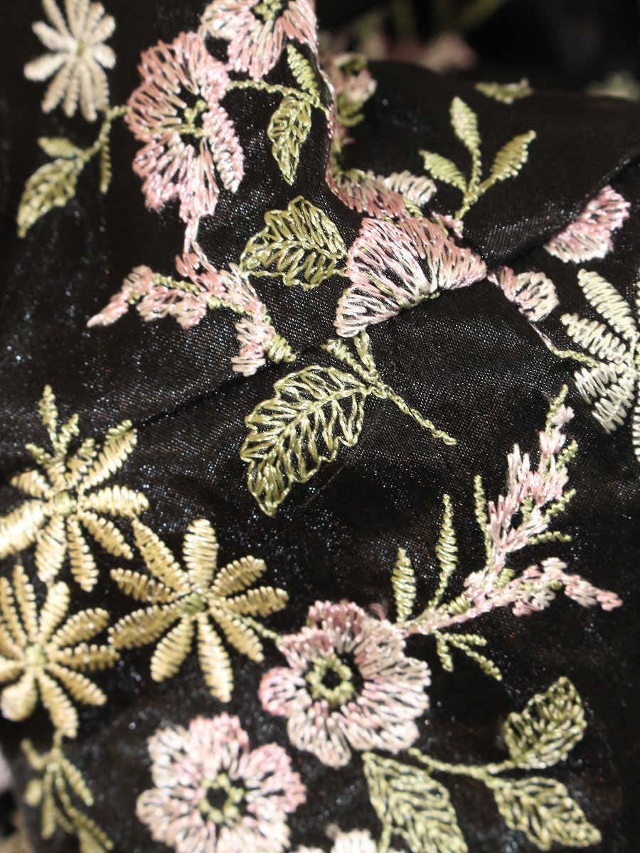 トッカ OPTOIW0440 ワンピース 4 ブラック フラワー 刺繍 ITNRL4BKN4CO