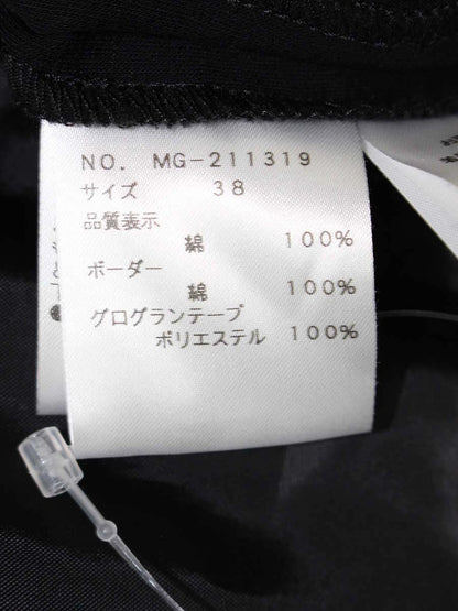 エムズグレイシー ボーダー使いカットソーワンピース 211319 38 ブラック IT82NCJ54J38