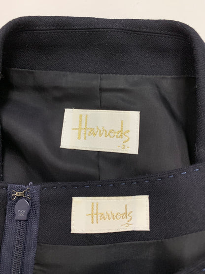 ハロッズ 18500171 18508161 ワンピーススーツ セットアップ 3 ネイビー ウール カシミヤ IT56EOJ7CLO0