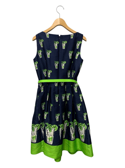 エムズグレイシー 721135 ワンピース 36 ネイビー モヒート柄 ITL98GK5DGOO