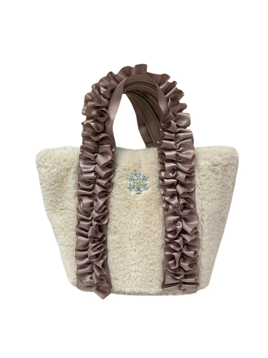 エムズグレイシー 894535 ハンドバッグ ベージュ フェイクファー ITGAJRMDPVXK