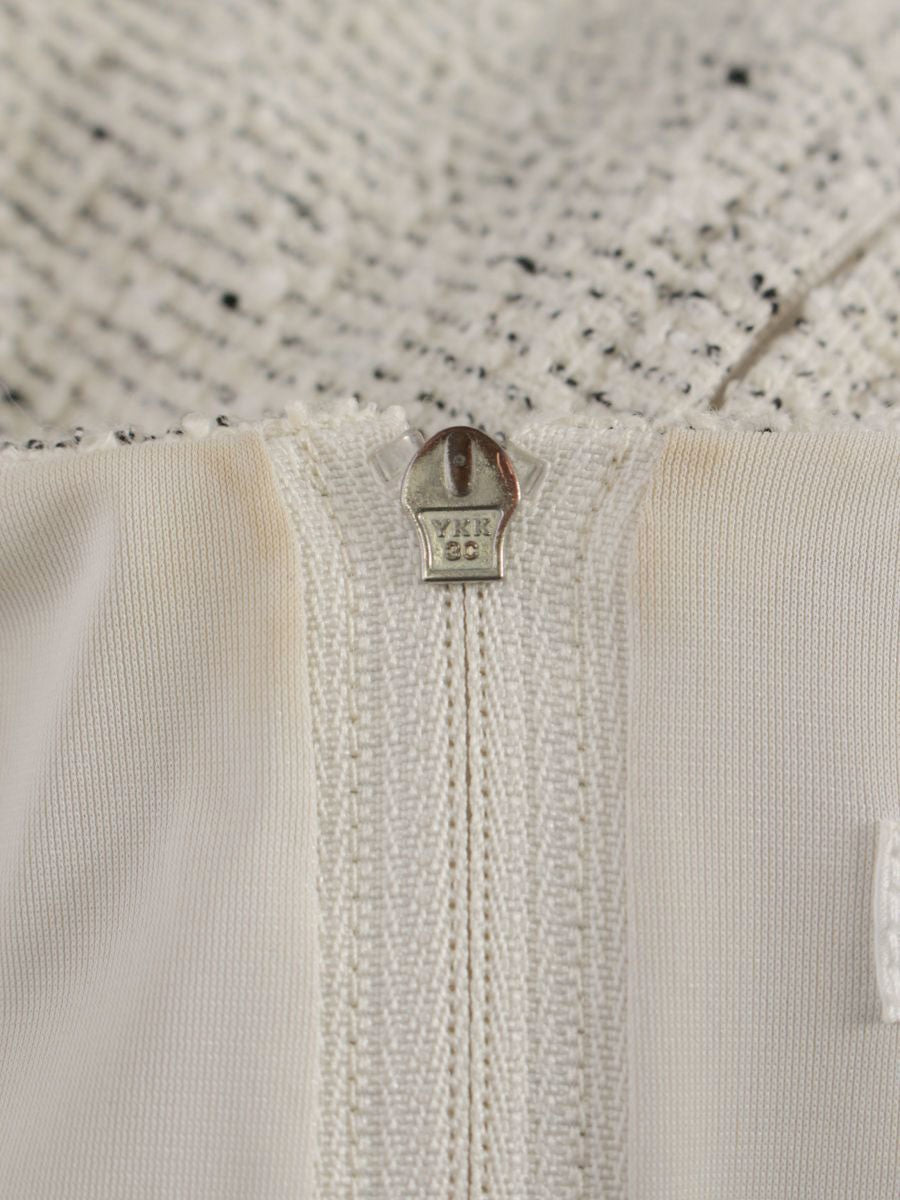 エムプルミエブラック C923-013 ワンピース 34 ホワイト ツイード ITK6J5KBZVZ0 【SALE】