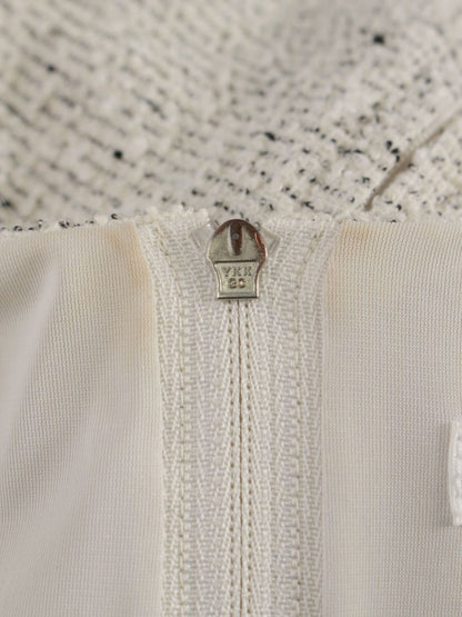 エムプルミエブラック C923-013 ワンピース 34 ホワイト ツイード ITK6J5KBZVZ0 【SALE】