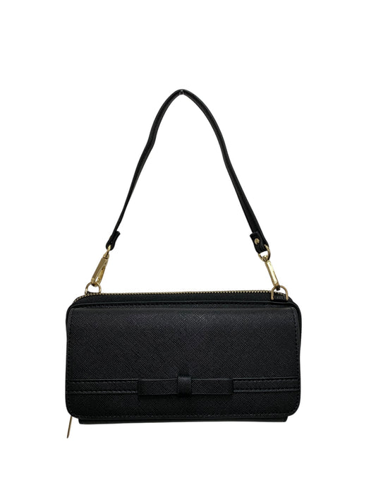 エムズグレイシー Wallet Ribbon Bag 894507 長財布 ブラック ストラップ付き ポシェット IT1EDIWQW1B8