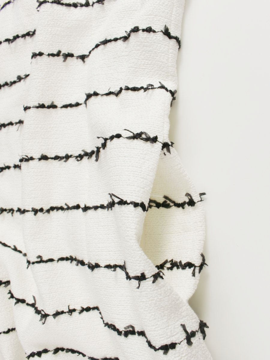 エムズグレイシー 011101 ワンピース 36 ホワイト リボン ボーダー IT362SS4MVBK 【SALE】