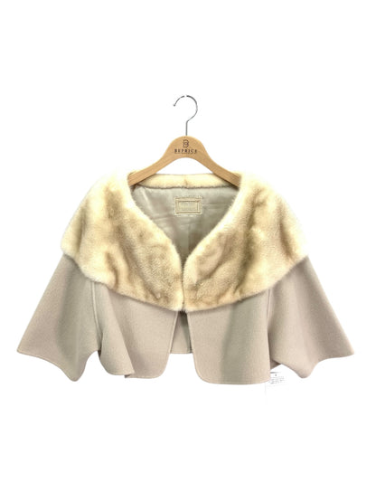 フォクシーブティック Fur Jacket SOUFFLE 37280 ジャケット 40 ベージュ カシミヤ ミンクファー ITE0AY7L9MK4