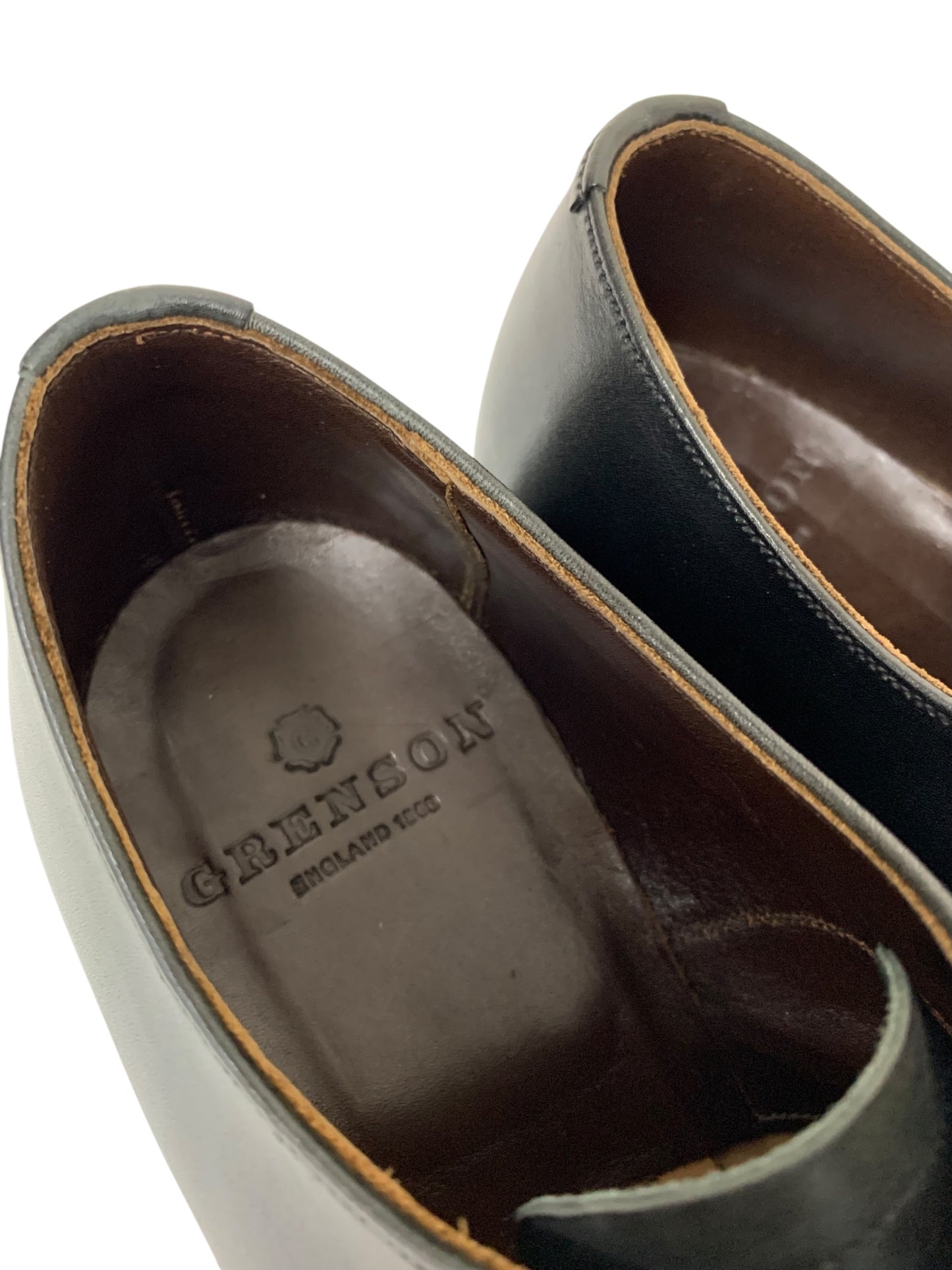 グレンソン MACCLESFIELD 33503 ドレスシューズ 6 1/2 ブラック パンチドキャップトゥ カーフ 内羽根 ITKMR6ZGDQV4 【SALE】