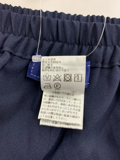 エムズグレイシー 416317 パンツ 38 ネイビー 水玉 ドット ワイド IT3PIZHGSL0G