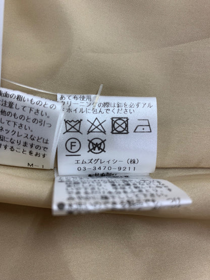 エムズグレイシー 419105 ジャケットコート 38 ベージュ ドロップショルダー パイピング ITZFXTVMV3NS