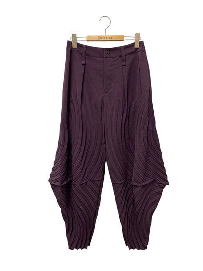 イッセイミヤケ IM31FF541 サルエルパンツ 2 パープル プリーツ 23SS ITYFB9Z57WCA