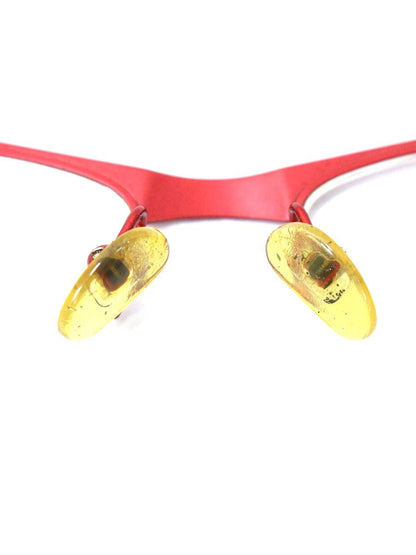 アランミクリ 2707 メガネ レッド コンビフレーム ハーフリム（ナイロール）オーバル（楕円） IT1CLYMVL6VV 【SALE】