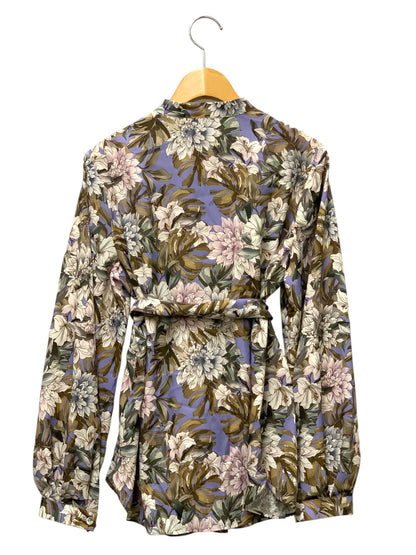 ロシャス プルミエール 花柄2WAYリボンブラウス ERICA 0505402 9 ブルー 25AW レリアン IT9QAYJAU7HW