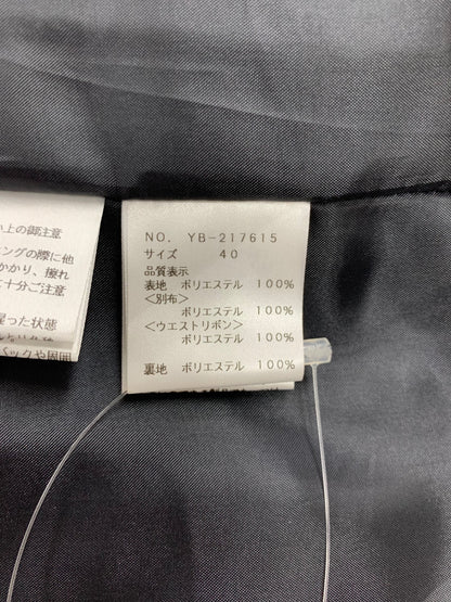 エムズグレイシー 217615 スカート 40 ブラック 小花柄 パネルプリント IT5MGOXTZNMA