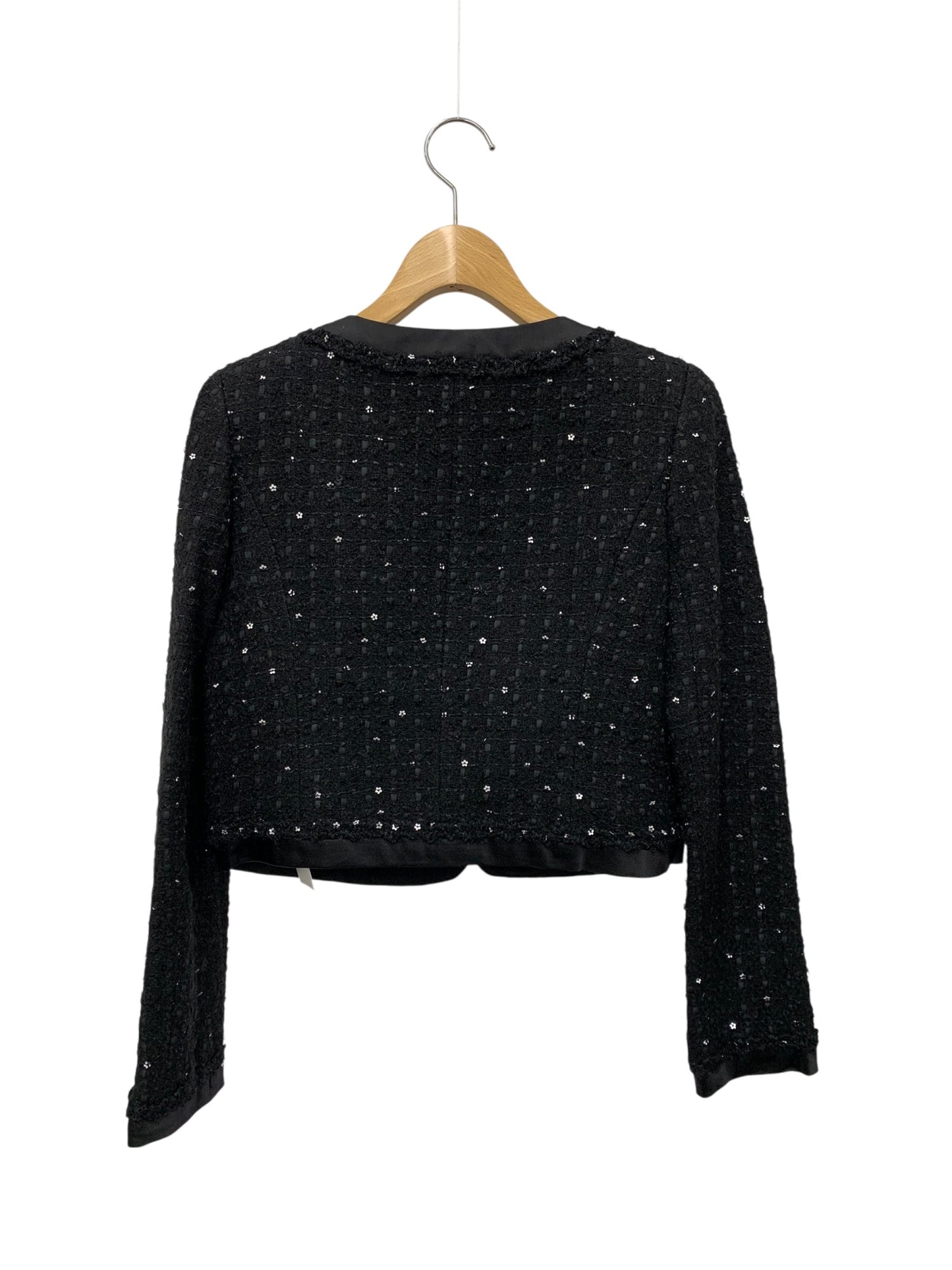 ハロッズ 13500211 ジャケット 1 ブラック ツイード スパンコール ITP5Y016CGHC