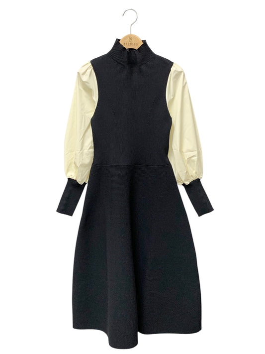エムズグレイシー 318538 ワンピース 36 ブラック ハイネック パール ニット ITMW1ETMN4PS