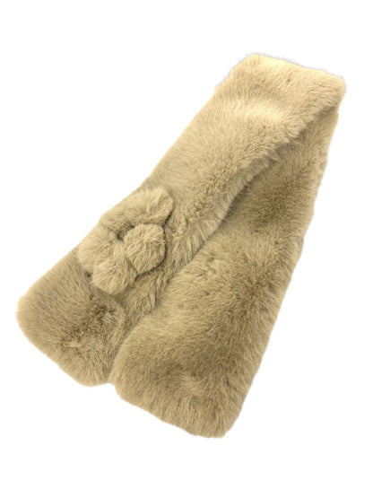 エムズグレイシー 296504 マフラー ブラウン ティペット フェイクファー フラワーモチーフ IT3MK7R4HNK2