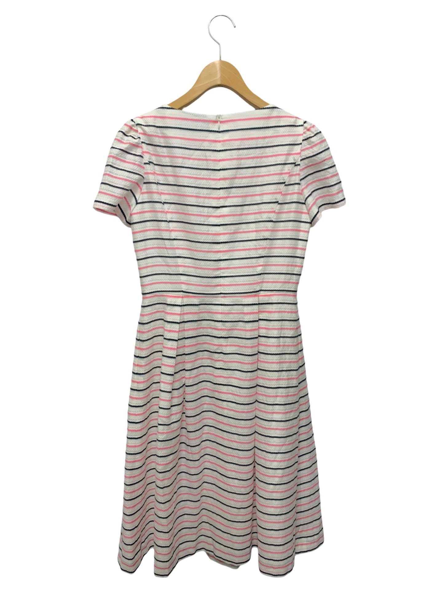 エムズグレイシー 配色ボーダーワンピース 411337 ワンピース 38 ホワイト リボン ITSVUS8U30RM