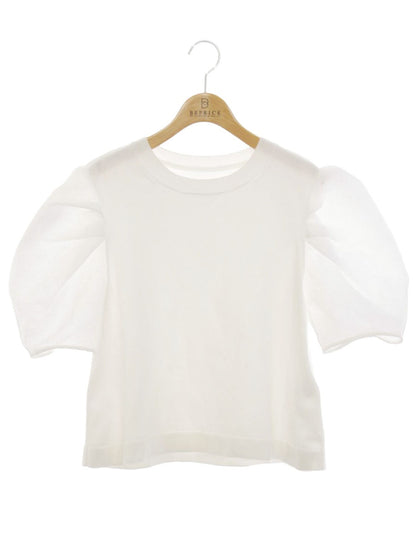 アディアム 45191 カットソー S ホワイト パフスリーブ IT9YQ3XYBKJ2